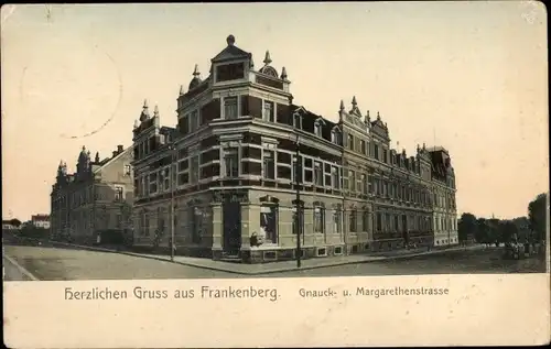 Ak Frankenberg an der Zschopau, Gnauck- und Margarethenstraße