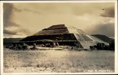 Foto Ak Teotihuacán Mexico, Sonnenpyramide