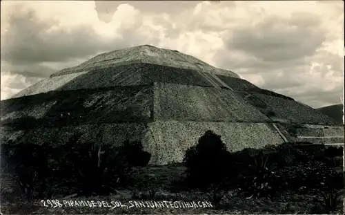 Foto Ak Teotihuacán Mexico, Sonnenpyramide