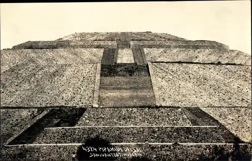 Foto Ak Teotihuacán Mexico, Sonnenpyramide