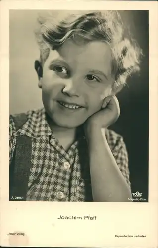 Ak Schauspieler Joachim Pfaff, Portrait