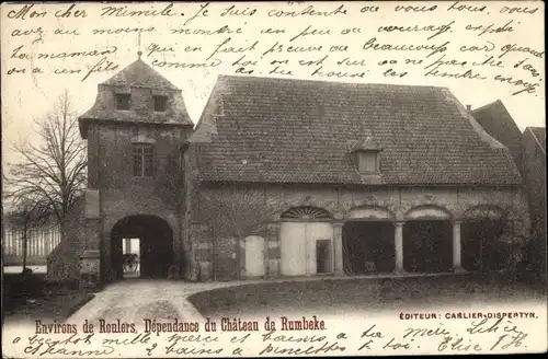 Ak Roeselare Roeselaere Rousselare Roulers Westflandern, Chateau de Rumbeke