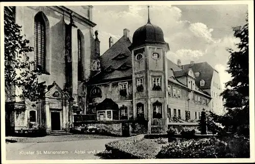 Ak Panschwitz Kuckau Oberlausitz, Kloster St. Marienstern, Abteil, Institut