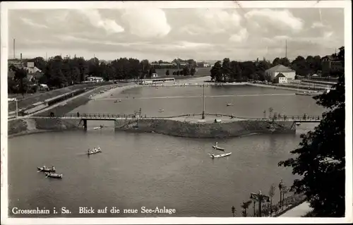 Ak Großenhain Sachsen, Neue Seeanlage