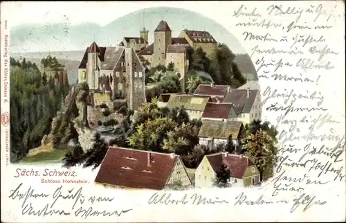Ak Hohnstein in der Sächsischen Schweiz, Schloss