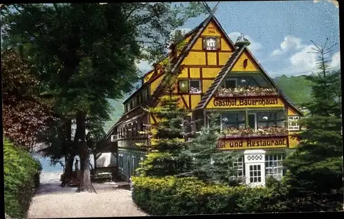 Ak Pötzscha Wehlen an der Elbe Sächsische Schweiz, Gasthof Bauernhaus, Hotel, Restaurant