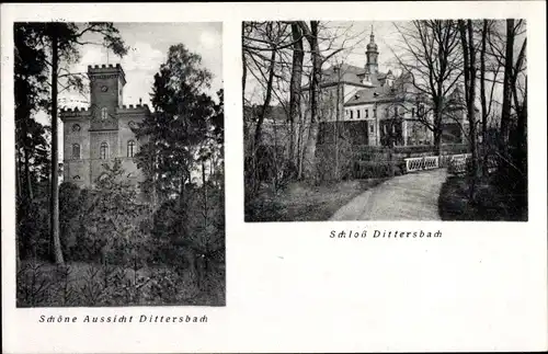Ak Dürrröhrsdorf Dittersbach in Sachsen, Schloss Dittersbach