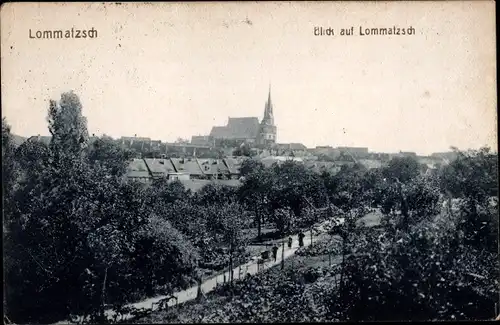 Ak Lommatzsch in Sachsen, Totalansicht