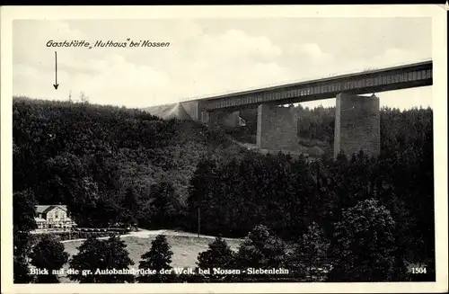 Ak Siebenlehn Großschirma in Sachsen, Reichsautobahnbrücke Muldental, Gaststätte Huthaus