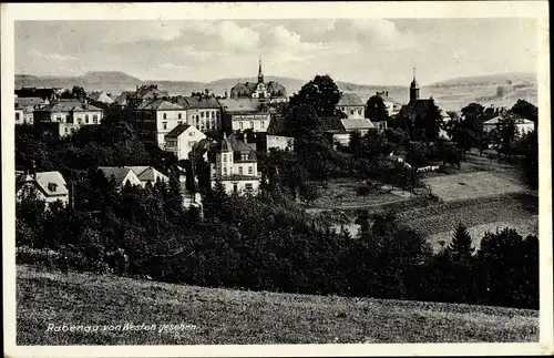 Ak Rabenau im Erzgebirge, Totalansicht, Kirchtürme