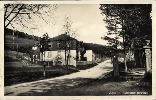 Ak Geising Altenberg Erzgebirge, Jugendherberge, Straßenseite