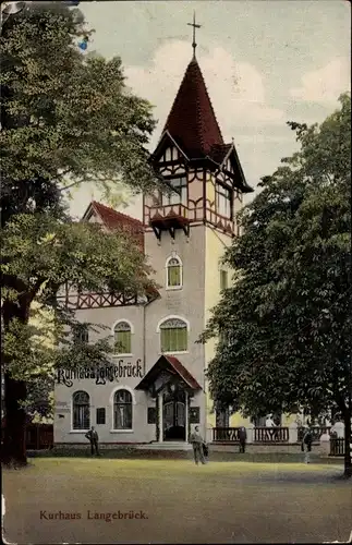 Ak Dresden Langebrück, Kurhaus, Turm