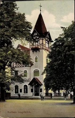 Ak Dresden Langebrück, Kurhaus, Turm