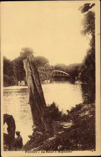 Ak Poissy-Yvelines, La Seine à Migneaux