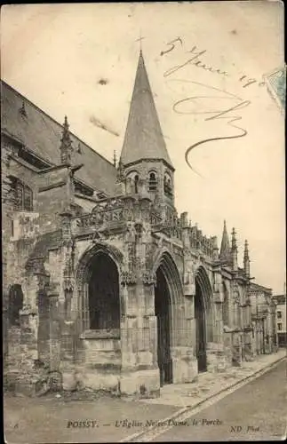 Ak Poissy-Yvelines, Kirche Notre-Dame, die Veranda