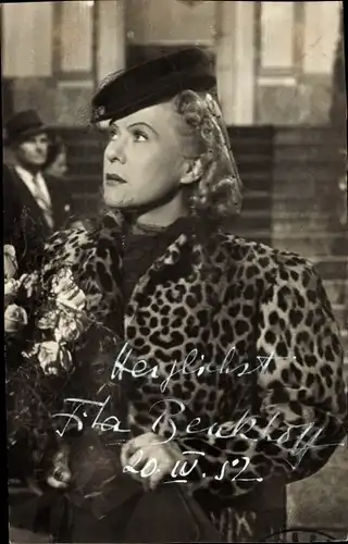 Ak Schauspielerin Fita Benkhoff, Portrait, Autogramm