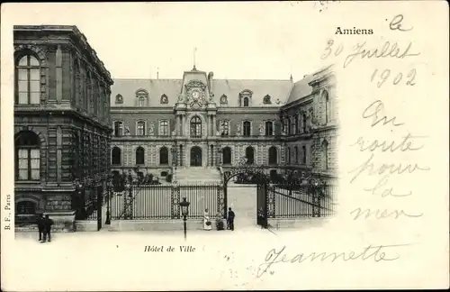 Ak Amiens-Somme, Rathaus