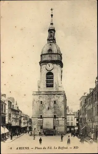 Ak Amiens-Somme, Place, Der Belfried