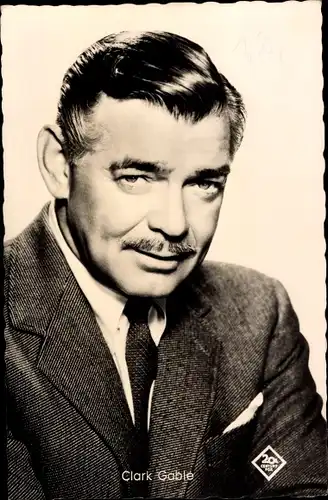 Ak Schauspieler Clark Gable, Portrait, Treffpunkt Hongkong