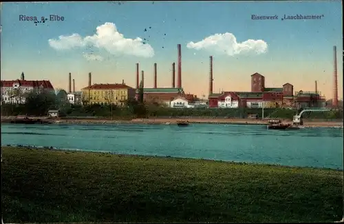 Ak Riesa an der Elbe Sachsen, Eisenwerk Lauchhammer