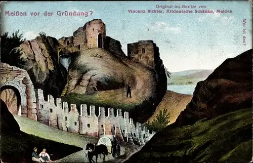 Ak Meißen in Sachsen, Stadt vor der Gründung, Burg