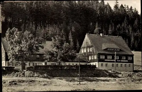 Ak Sayda im Erzgebirge, Jugendherberge, Die Ehrenburg am Waldrand