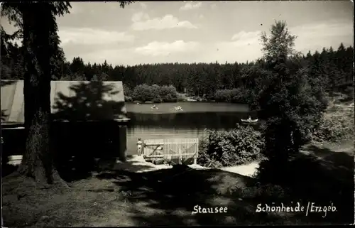 Foto Ak Schönheide im Erzgebirge Sachsen, Stausee