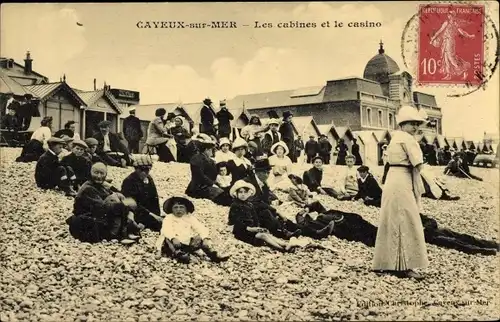 Ak Cayeux sur Mer Somme, Hütten, Casino