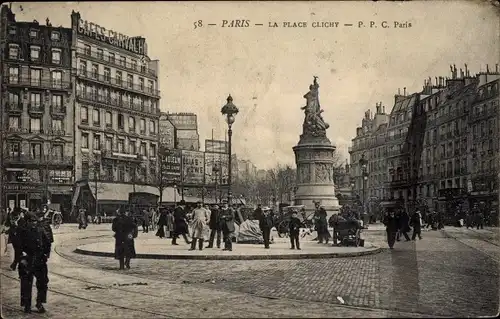 Ak Paris VIII., Place Clichy