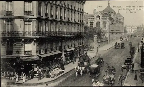 Ak Paris VI., Rue de Rome, College Chaptal