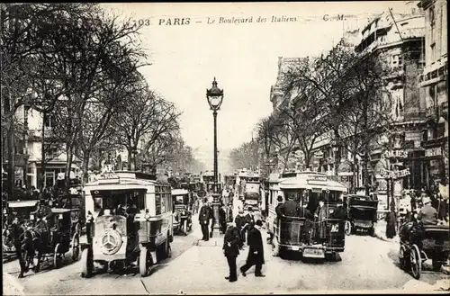 Ak Paris IX., Der Boulevard der Italiener