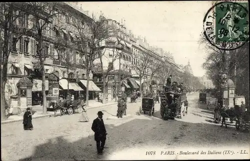 Ak Paris IX., Boulevard des Italiens