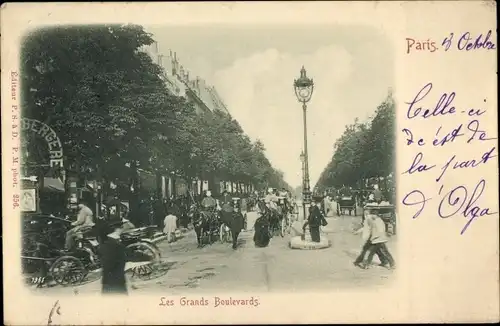 Ak Paris IX., Die Grands Boulevards