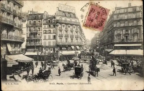 Ak Paris IX., Carrefour Chateaudun