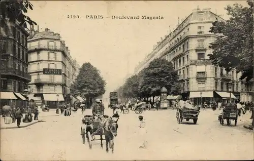 Ak Paris IX., Boulevard Magenta