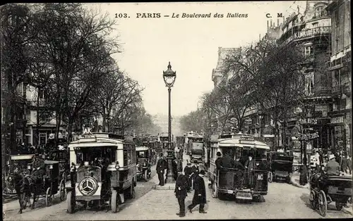 Ak Paris IX., Der Boulevard der Italiener