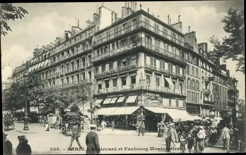 Ak Paris IX., Boulevard und Faubourg Montmartre