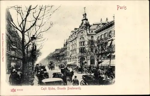 Ak Paris IX., Café Riche, Grande Boulevards