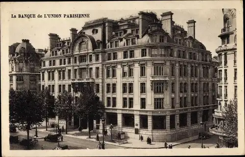 Ak Paris IX., Die Bank der Pariser Union, Boulevard Haussmann