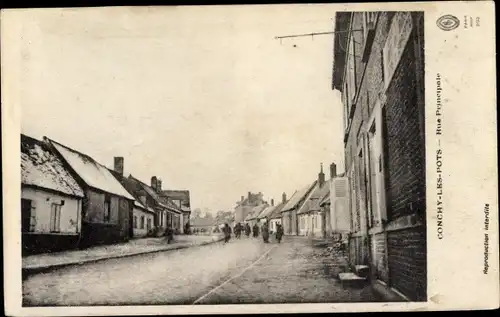 Ak Conchy-les-Pots Oise, Rue Principale