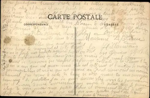 Ak Conchy-les-Pots Oise, zerbombtes Haus 1915