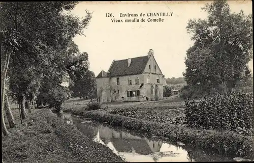 Ak Chantilly Oise, Alte Mühle von Comelle