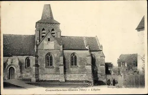 Ak Courcelles-lès-Gisors Oise, Kirche