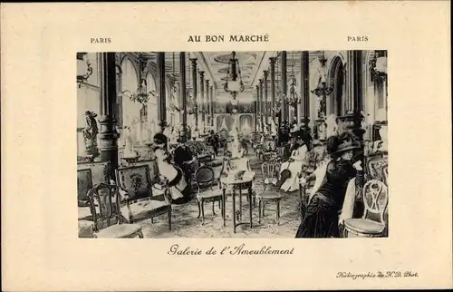 Ak Paris V, Au Bon Marche, Einrichtungsgalerie
