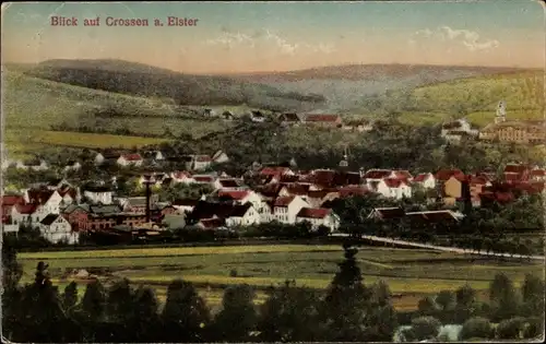 Ak Crossen an der Elster Thüringen, Gesamtansicht