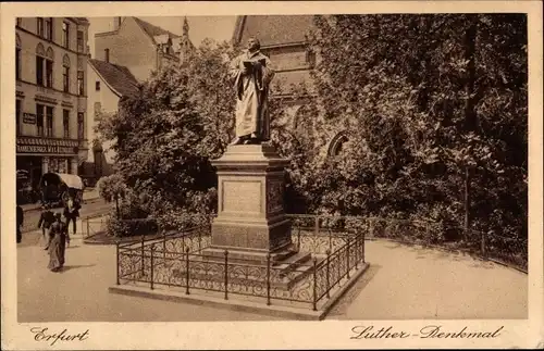 Ak Erfurt in Thüringen, Luther-Denkmal