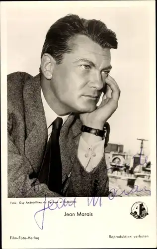 Ak Schauspieler Jean Marais, Portrait, Autogramm