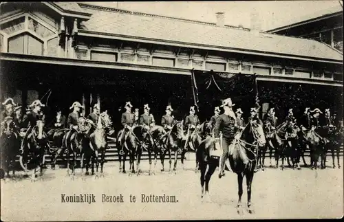 Ak Rotterdam, Königlicher Besuch