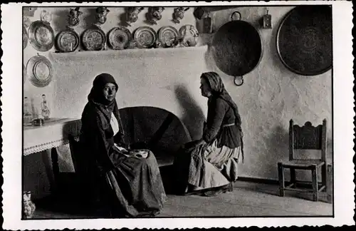 Ak Insel Skyros Griechenland, Frauen in Tracht