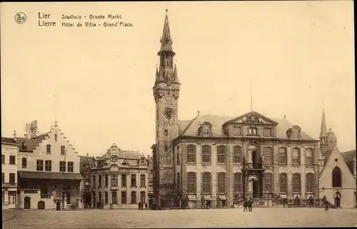 Ak Lier Lier Flandern Antwerpen, Rathaus, Grand Place